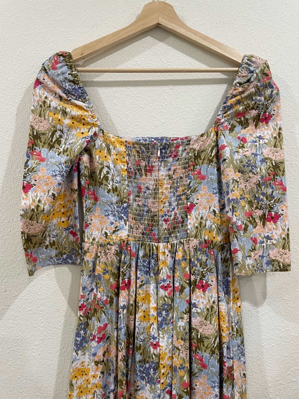 Reformation Cyprus Midi Dress in Countryside Floral Square-Neck Summer Wedding 6 - Picture 15 of 16